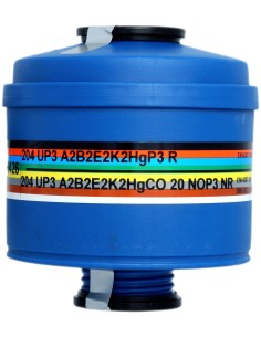 Filtro antigás UP3 A2B2E2K2HgCOP3RD para protección respiratoria